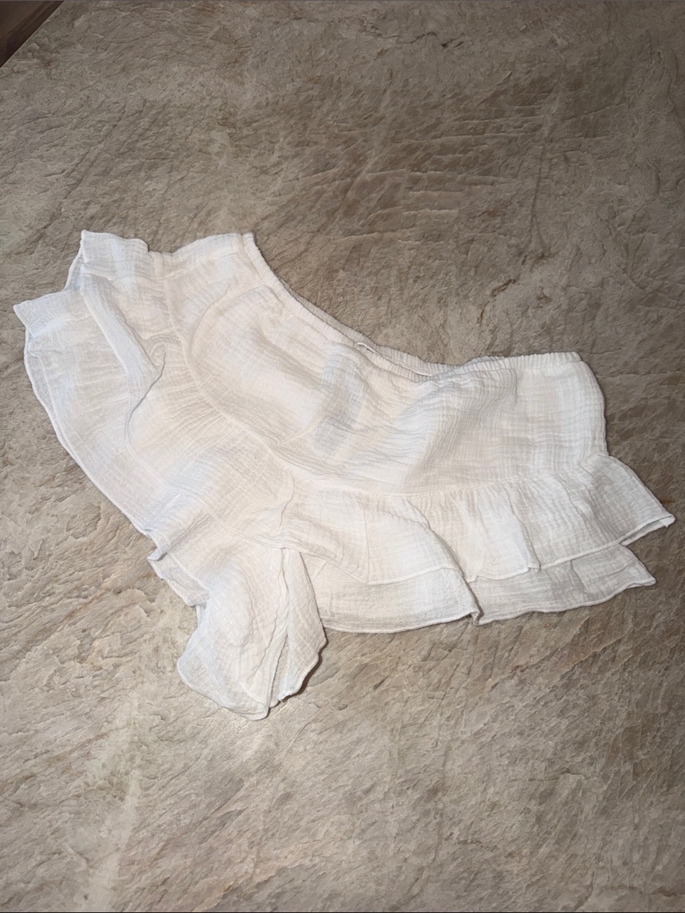 wild fable White Ruffled Mini Skirt